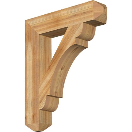 Ekena Millwork Olympic Craftsman Rough Sawn Bracket, Western Red Cedar, 6"W x 30"D x 36"H BKT06X30X36OLY04RWR